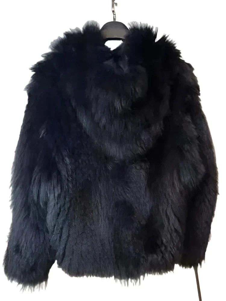 Winter Jackets Faux Fur Coat Women Korean Coat Hooded Fur Jacket-Dollar Bargains Online Shopping Australia