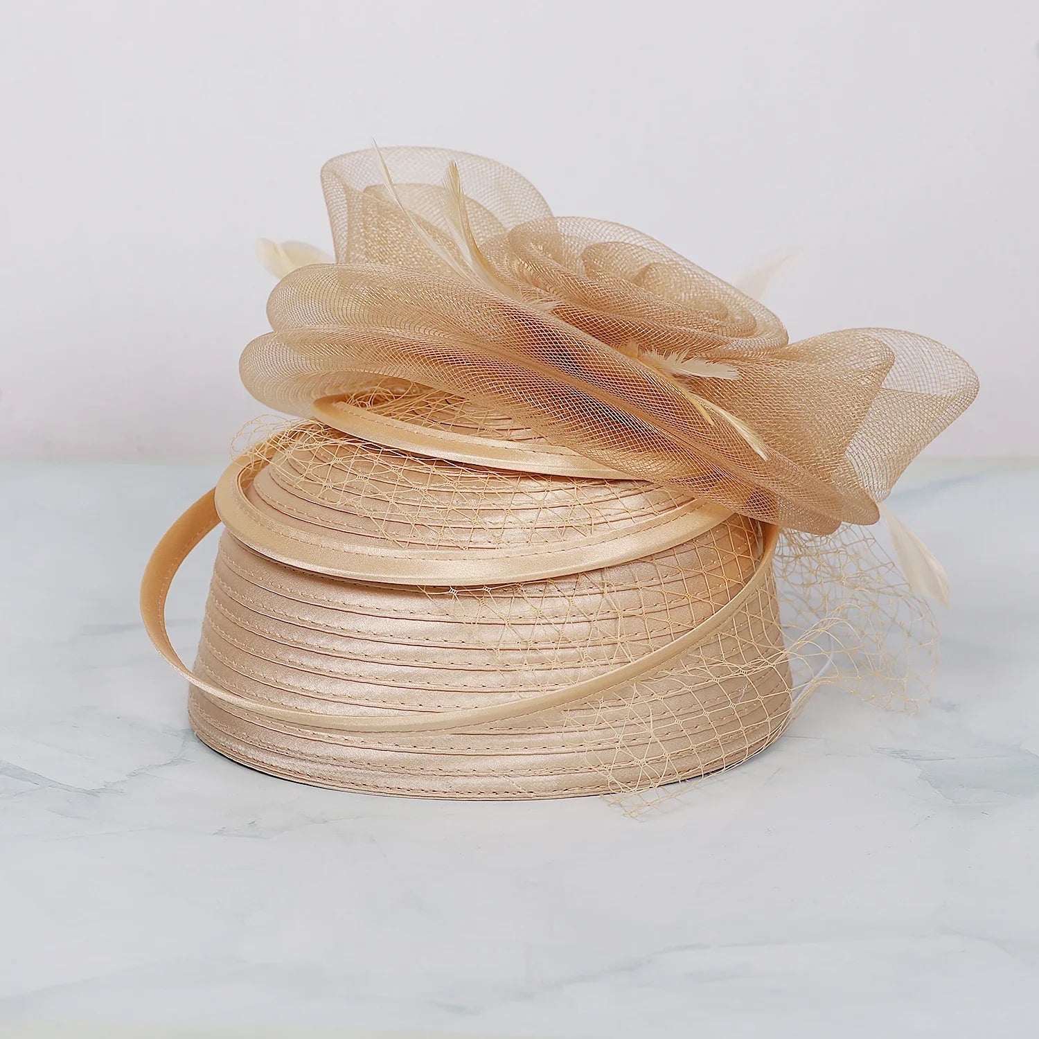 Wedding Church Red Hats Fascinators For Woman With Feather Veil Cocktail Party Headdress Lady Elegant Kentucky Derby Cap-Dollar Bargains Online Shopping Australia