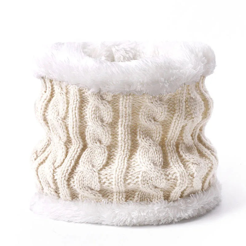 Warm Winter Baby Hats with Scarves for Kids Wool Pompom Baby Hat Children Bonnet Cap Boys Girls Knitted Scarf Gloves Beanie Caps-Dollar Bargains Online Shopping Australia