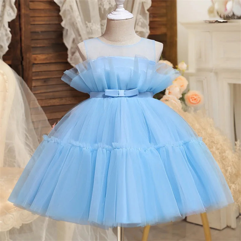 Baby Dresses For Girls Kids Wedding Bridesmaid Dresses Toddler Tulle Birthday Princess Party Dress Infant Outfits-Dollar Bargains Online Shopping Australia
