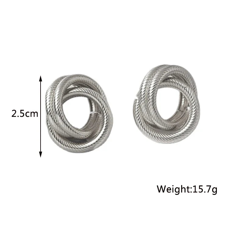 Twist Stud Earrings Gold Color Metal Women Earrings Rotating Spiral Unusual Earrings for Ladies European Jewelry-Dollar Bargains Online Shopping Australia