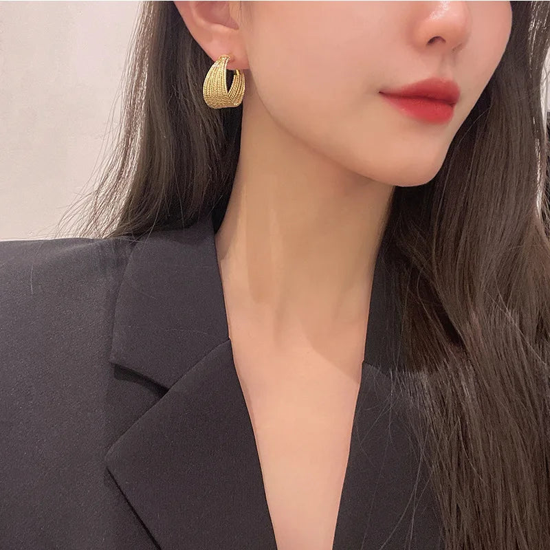 Unique Design Elegant Delicate Retro Exaggerated Multilayer Stud Earrings Women Jewelry-Dollar Bargains Online Shopping Australia