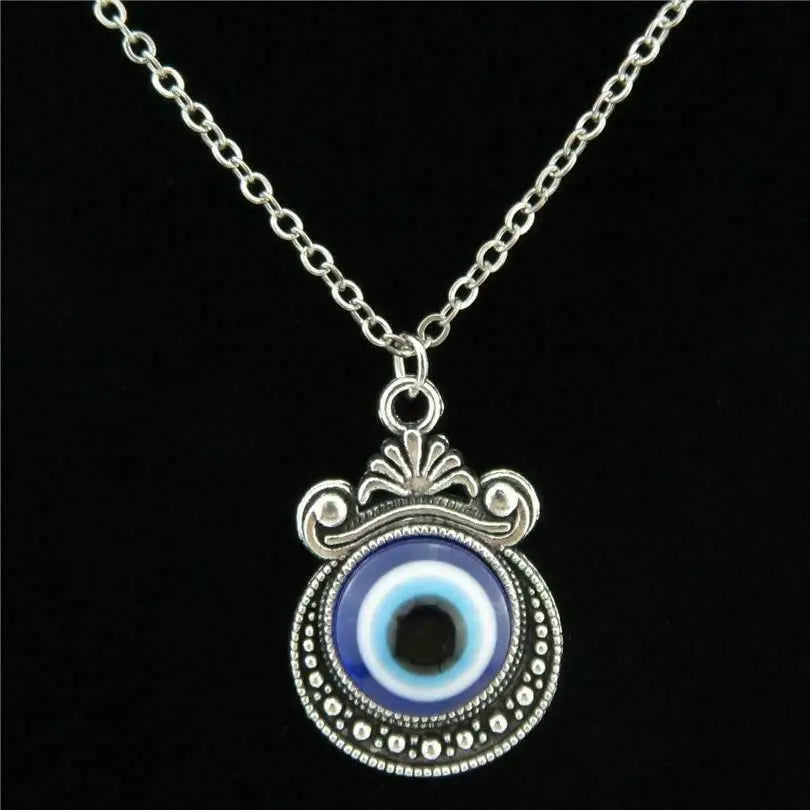 Punk Evil Eye Necklaces Blue Eyeball Connect Exaggeration Multiple Dense Evil Eyes Necklace-Dollar Bargains Online Shopping Australia