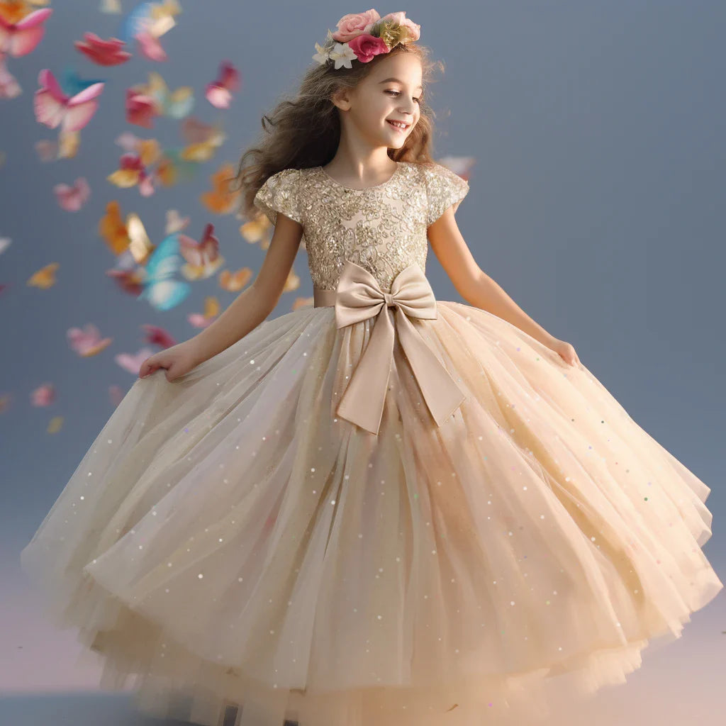 Girls Dress Lace Princess Pageant Birthday Party First Communion Gowns Bridesmaid Flower Girl Dresses For Wedding-Dollar Bargains Online Shopping Australia