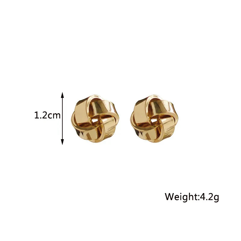 Twist Stud Earrings Gold Color Metal Women Earrings Rotating Spiral Unusual Earrings for Ladies European Jewelry-Dollar Bargains Online Shopping Australia