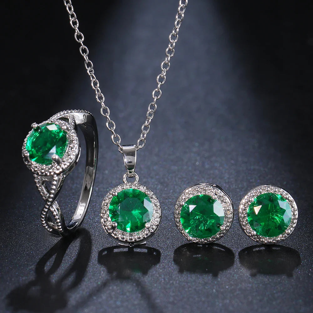 Luxury Pearl Bridal Jewelry Sets for Women Fashion Cubic Zirconia Earrings Necklace Wedding Accessories-Dollar Bargains Online Shopping Australia