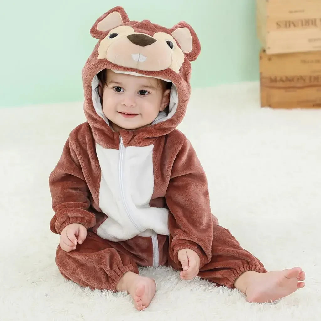 Baby Rompers Winter Kigurumi Lion Costume For Girls Boys Toddler Animal Jumpsuit Infant Clothes Pyjamas Kids Overalls-Dollar Bargains Online Shopping Australia