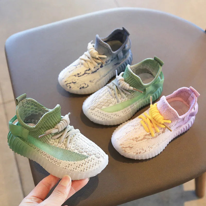 Children Casual Sport Shoes Boys Girls Spring New Running Shoes Kids Fashion Brand Child Soft Soled Mesh Breathable Sneakers