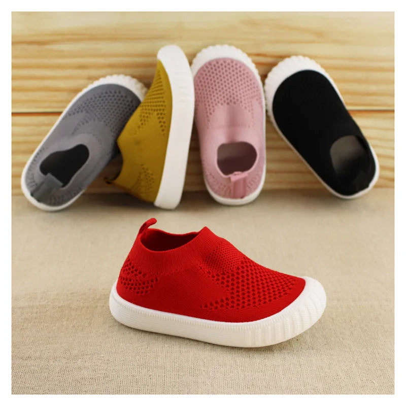 Girl Shoe Kid Casual Shoe Mesh Shoe Boy Sport Shoe Summer New Soft Sole Breathable Kid Shoe Solid Color Baby