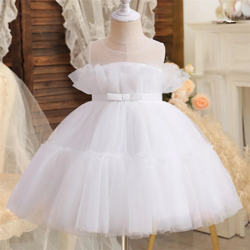 Baby Dresses For Girls Kids Wedding Bridesmaid Dresses Toddler Tulle Birthday Princess Party Dress Infant Outfits-Dollar Bargains Online Shopping Australia