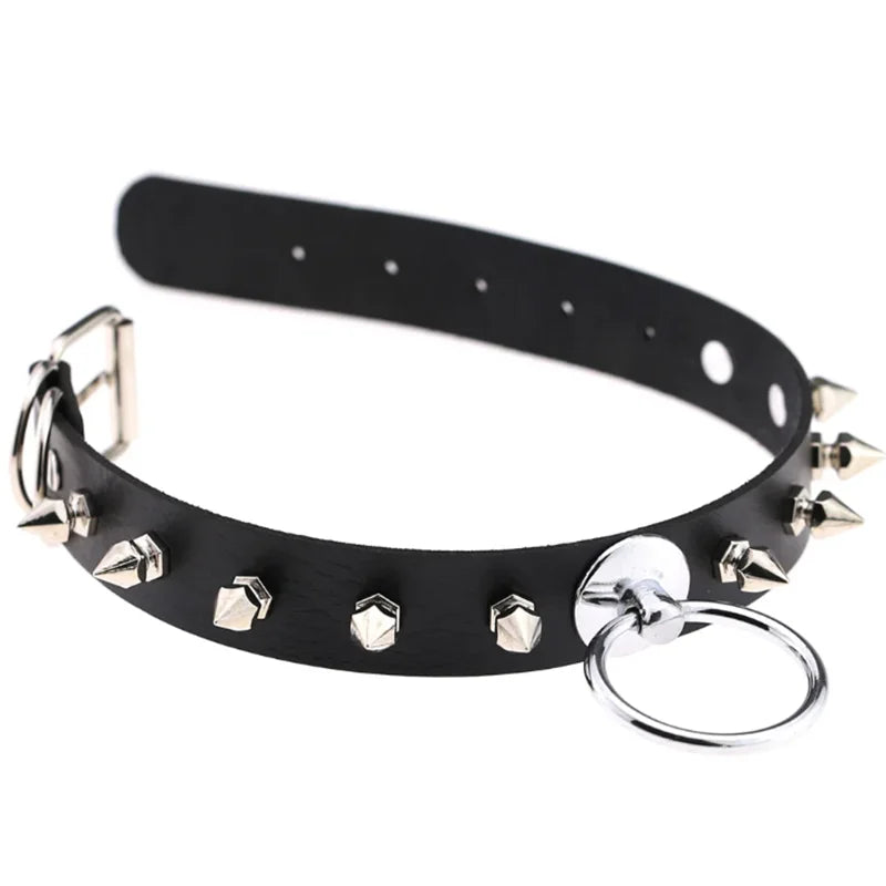 Harajuku Cosplay Rivet Punk Rock Gothi Women Collar Sexy PU Leather Heart Cross Spike Hip Hop Bondage Choker Jewelry-Dollar Bargains Online Shopping Australia