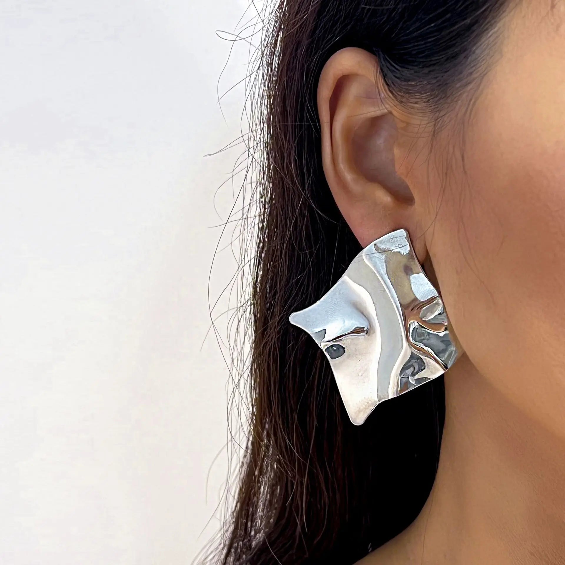 Exaggerated Irregular Lines Big Dangle Earrings for Women Minimalist Asymmetric Twisted Personalized Accessories Fashion Jewelry-Dollar Bargains Online Shopping Australia