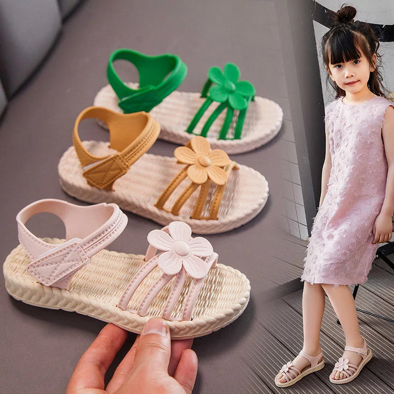 Sandals Children's Fashion Soft Sole Princess Shoes  Kids  Sandals Flat School Shoes Baby Girls Shoes