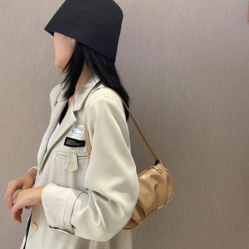 Cloud Pleated Causal Handbag Women's Dumpling Tote Armpit Bag Shopping Shoulder Bags Underarm Bag-Dollar Bargains Online Shopping Australia