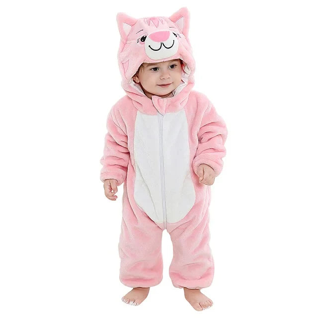 Halloween Baby Rompers Winter Hooded Flannel Toddler Infant Clothes Overall Bodysuits Jumpsuit Costume-Dollar Bargains Online Shopping Australia