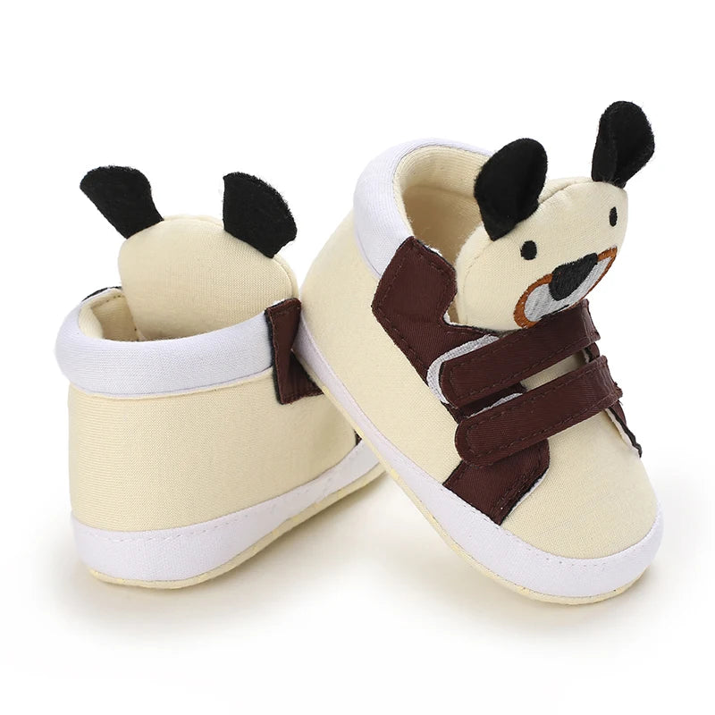 Classic Baby Shoe Boy Girl Baby Cute Animal Face Casual Flat Sneaker First Baby Ankle Boot Cotton Non-slip Warm Walking Shoes
