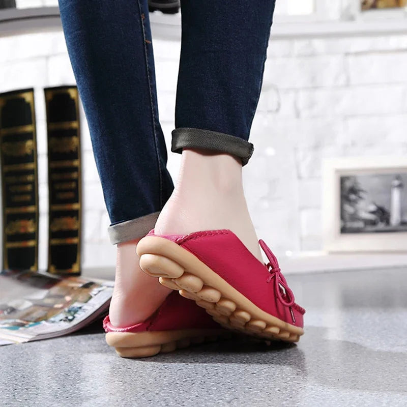 Shoes Women Moccasins Flats Woman Loafers Genuine Leather Female Shoes Slip On Ballet Nurse-Dollar Bargains Online Shopping Australia