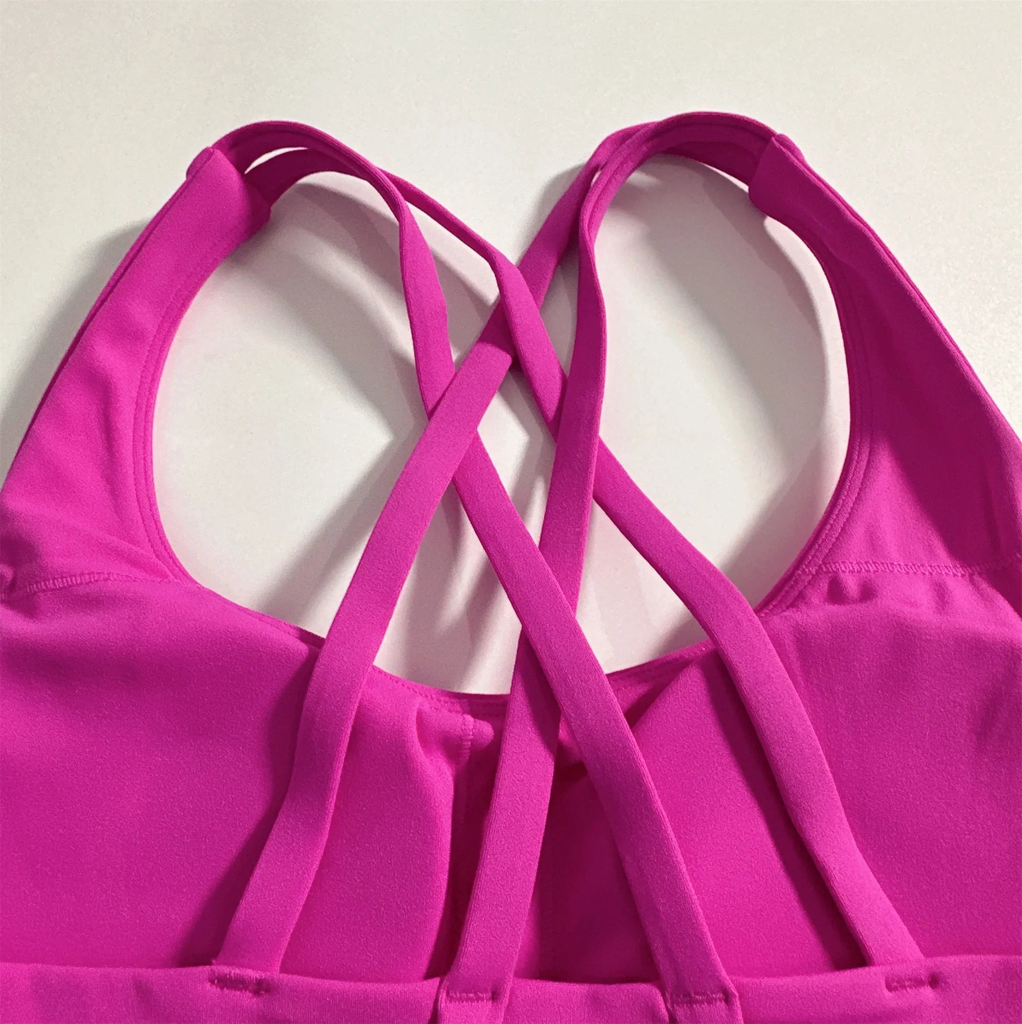 Soft Cross Back Women Fitness Bra Tights Yoga Vest High Strength Shockproof Gym Sports Top Push Up With Chest Pad-Dollar Bargains Online Shopping Australia