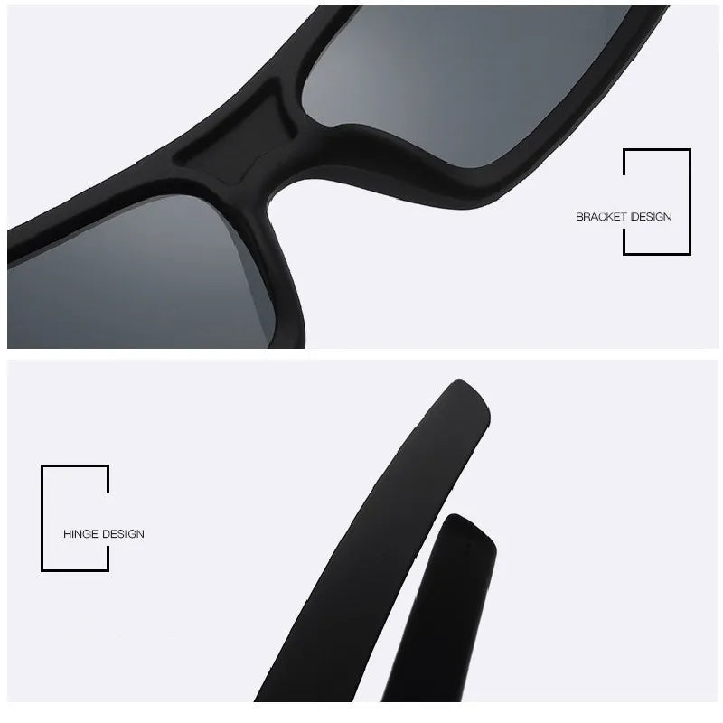 Fashion Polarized Sunglasses Men Women Brand Designer Rectangle Vintage Luxury Sun Glasses Driving Fishing UV400 Hiking Eyewear