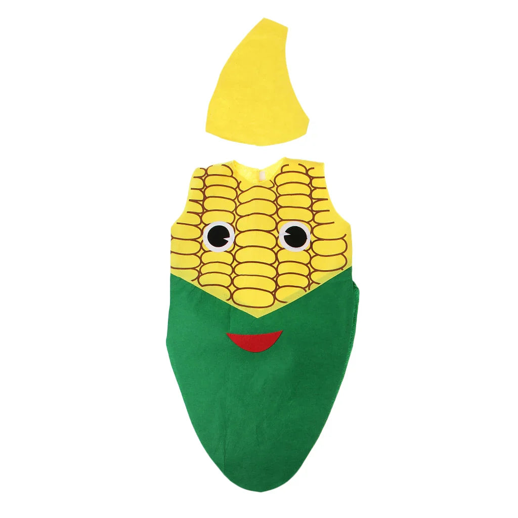 Kids Carrot Costume Non-woven Fabric Vegetable Outfit Party Fancy Dress-Dollar Bargains Online Shopping Australia