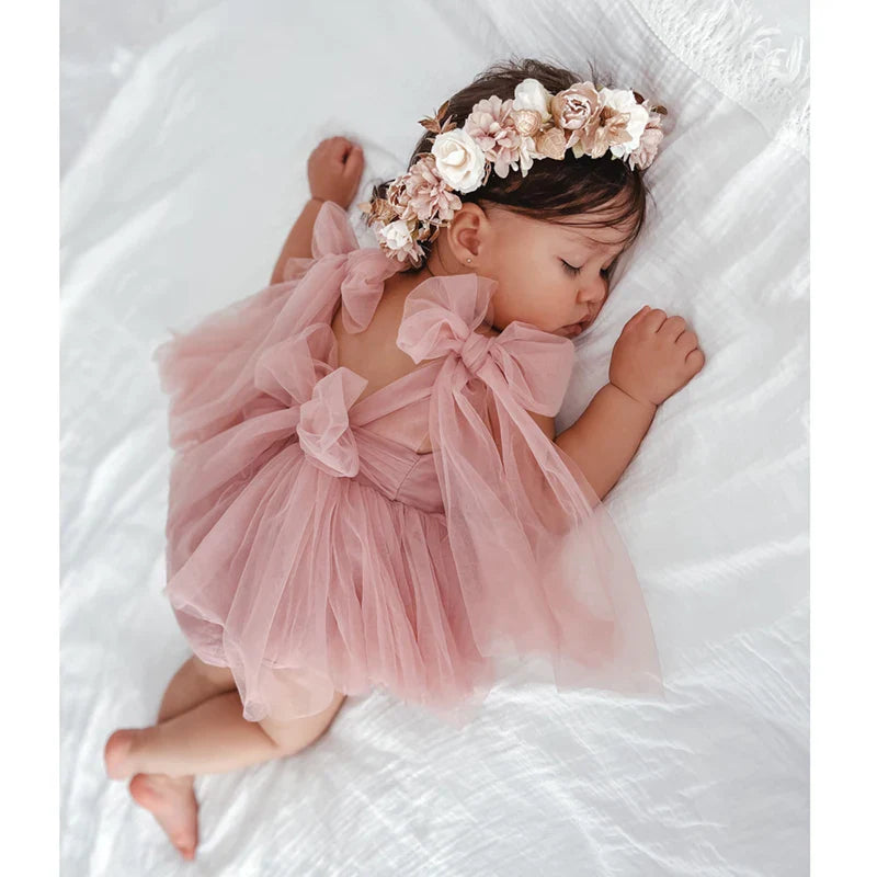 Summer Baby Girls Party Dress Clothes Lace Bodysuits & One-pieces Baby Photograph Clothing-Dollar Bargains Online Shopping Australia