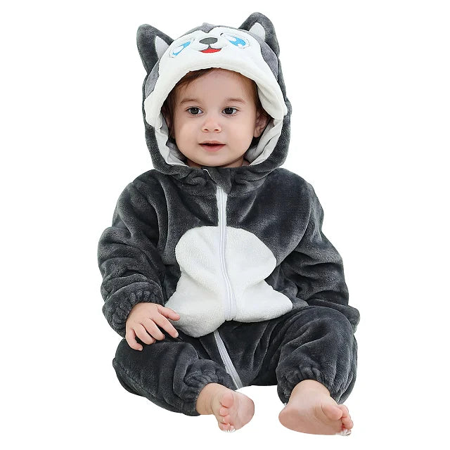 Halloween Baby Rompers Winter Hooded Flannel Toddler Infant Clothes Overall Bodysuits Jumpsuit Costume-Dollar Bargains Online Shopping Australia