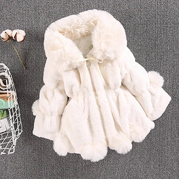 Baby Girls Jacket Warm Faux Fur Coat For Girls Christmas Princess Plush Children Clothing-Dollar Bargains Online Shopping Australia
