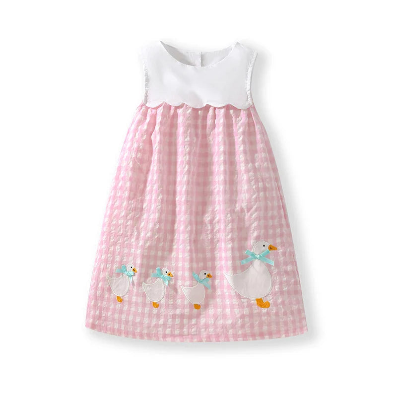 Baby Girls Casual Clothes Cotton Lovely Kids Summer Dress for Toddler Infant Children 2 to 7 years-Dollar Bargains Online Shopping Australia