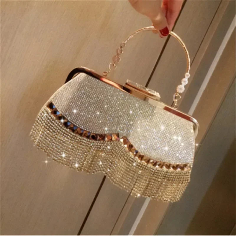 Wedding Party Banquet Diamond Clutch Bag Ladies Luxury Party Evening Bag Fashion Wedding Bridal Dress Bag