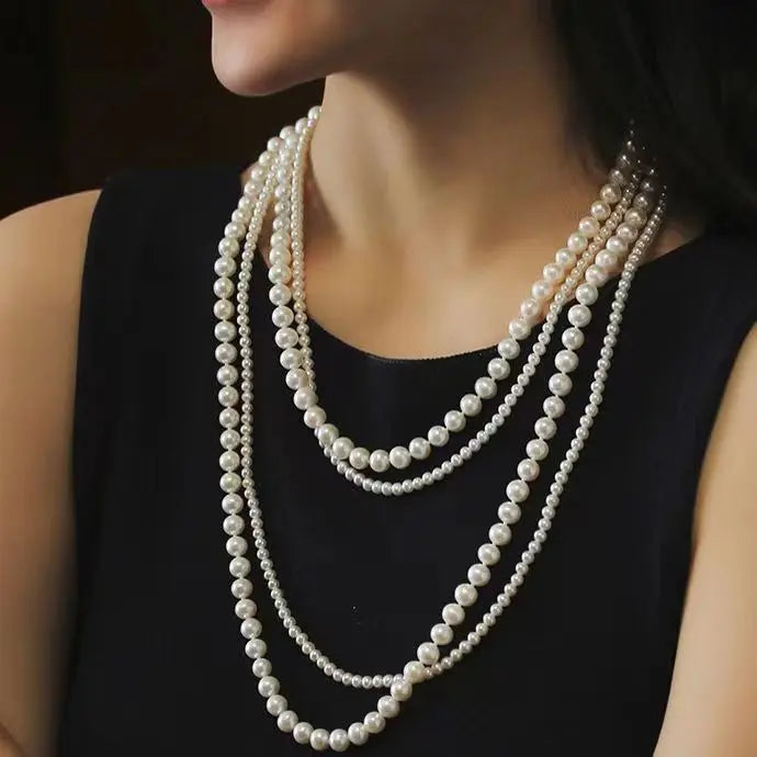 Pearl Multi-layered Women's Necklace Exaggerated Fashion High Street Club Party Banquet Necklace For Women Jewelry-Dollar Bargains Online Shopping Australia