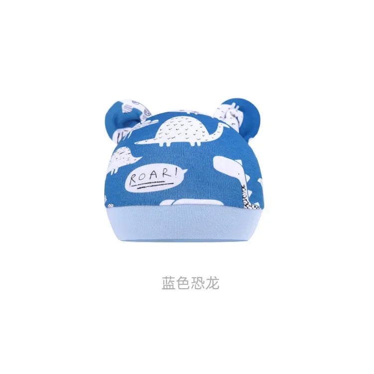 5pcs Baby Cartoon Anti-scratch Gloves Hat Foot Cover Set Handguard Cotton Mittens Beanie Socks Kit for Infant Newborn Headwear-Dollar Bargains Online Shopping Australia