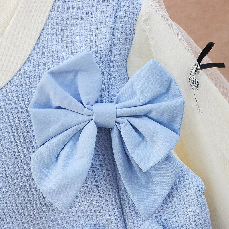Girls Dress Princess Dress Spring Baby's First Birthday Party Small Fragrant Bowknot Dress-Dollar Bargains Online Shopping Australia