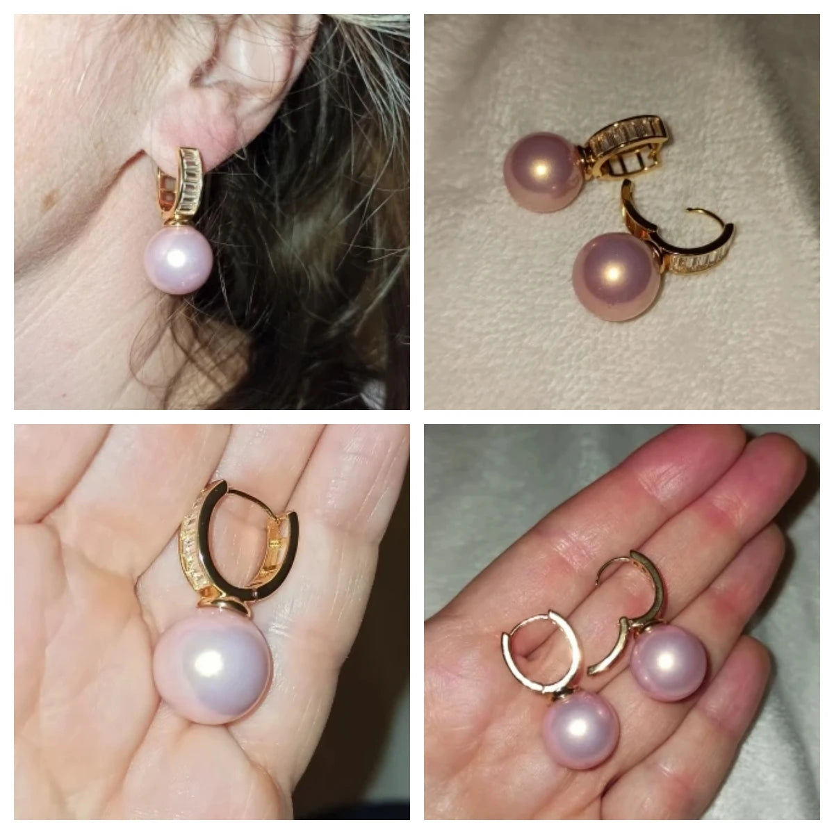 Pearl Earrings for Women Gold Color Temperament Lady's Accessory Wedding Party Trendy Jewelry