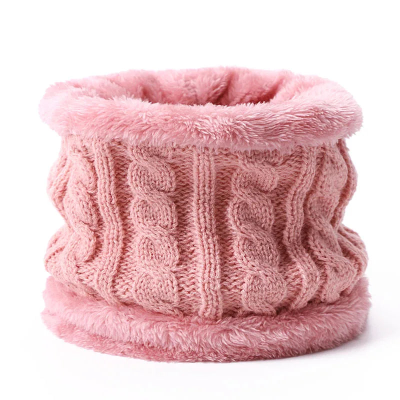 Warm Winter Baby Hats with Scarves for Kids Wool Pompom Baby Hat Children Bonnet Cap Boys Girls Knitted Scarf Gloves Beanie Caps-Dollar Bargains Online Shopping Australia