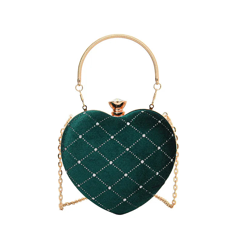 Heart Shape Handbag Womens Red Wedding Purse Evening Party Hand Bags Cute Chain Crossbody Bags Heart Shaped Bag-Dollar Bargains Online Shopping Australia