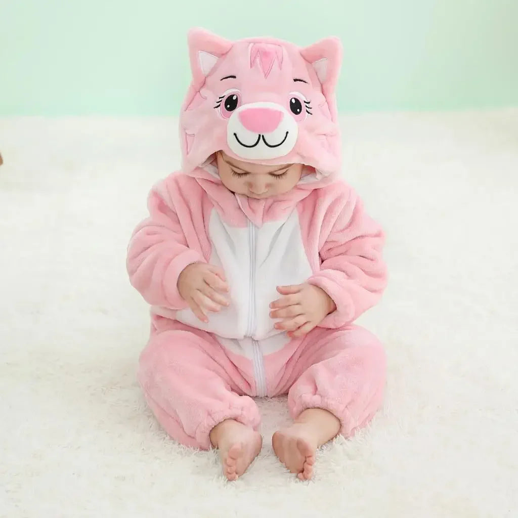 Baby Rompers Winter Kigurumi Lion Costume For Girls Boys Toddler Animal Jumpsuit Infant Clothes Pyjamas Kids Overalls-Dollar Bargains Online Shopping Australia