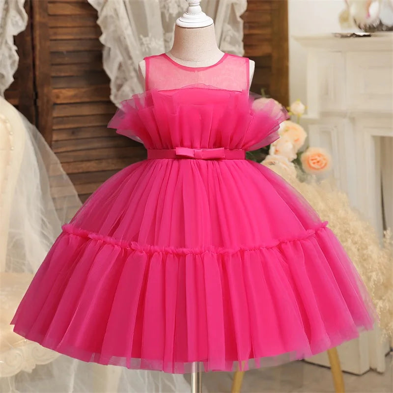 Baby Dresses For Girls Kids Wedding Bridesmaid Dresses Toddler Tulle Birthday Princess Party Dress Infant Outfits-Dollar Bargains Online Shopping Australia