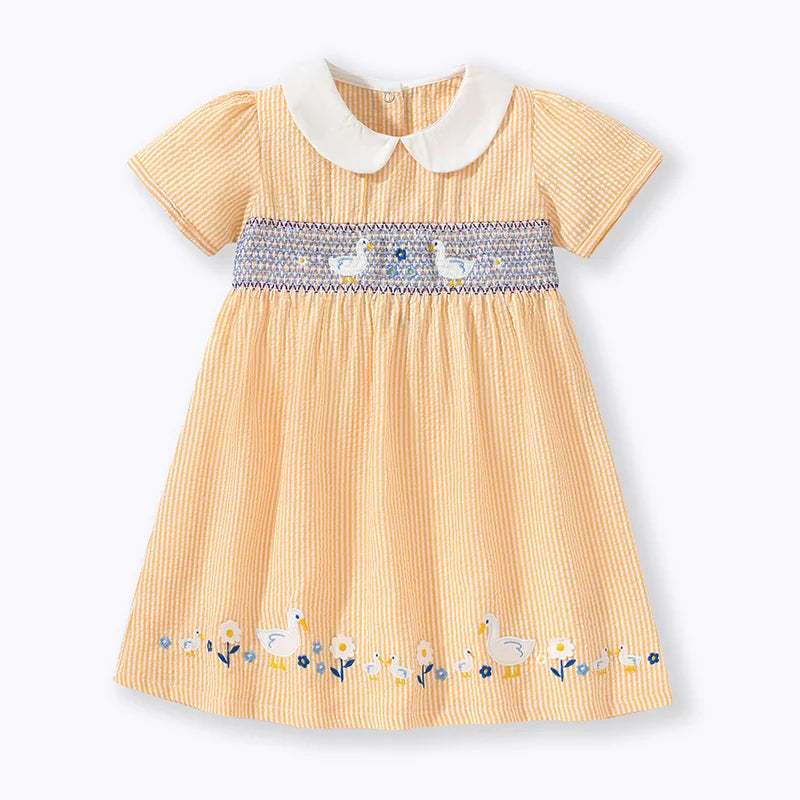 Baby Girls Casual Clothes Cotton Lovely Kids Summer Dress for Toddler Infant Children 2 to 7 years-Dollar Bargains Online Shopping Australia