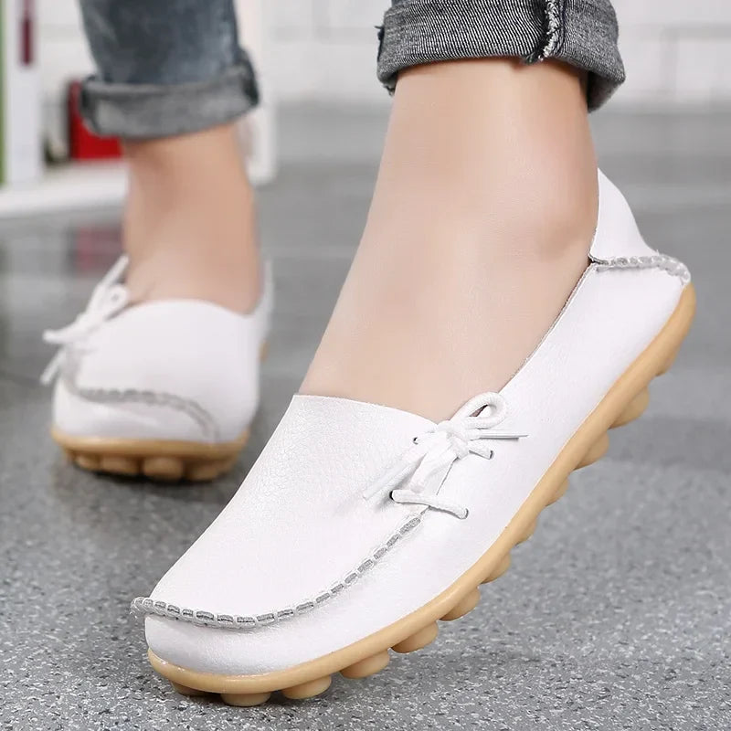 Shoes Women Moccasins Flats Woman Loafers Genuine Leather Female Shoes Slip On Ballet Nurse-Dollar Bargains Online Shopping Australia