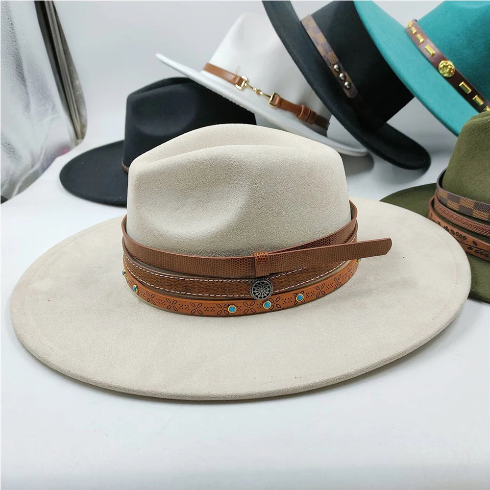 Hat Minimalist Belt Accessories Straw Hat Accessories Men's and Women's Hat Belt Fedora Hat Fashion Decoration