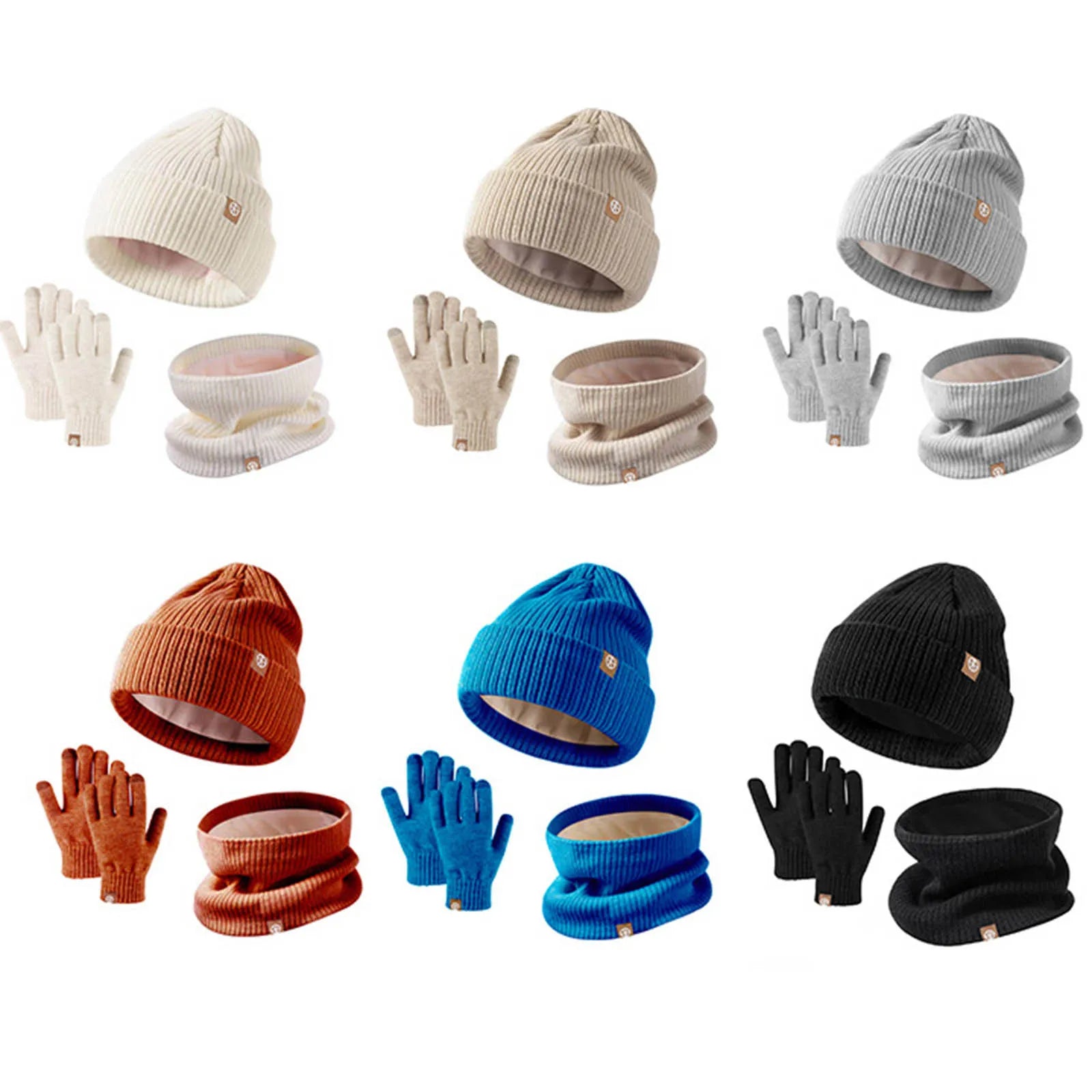 Winter Hat And Mittens Kids Winter Hat Gloves Scarf Set Girls Toddler Children Hats With Pom Knit Neck Warmer Gaiter Mittens-Dollar Bargains Online Shopping Australia