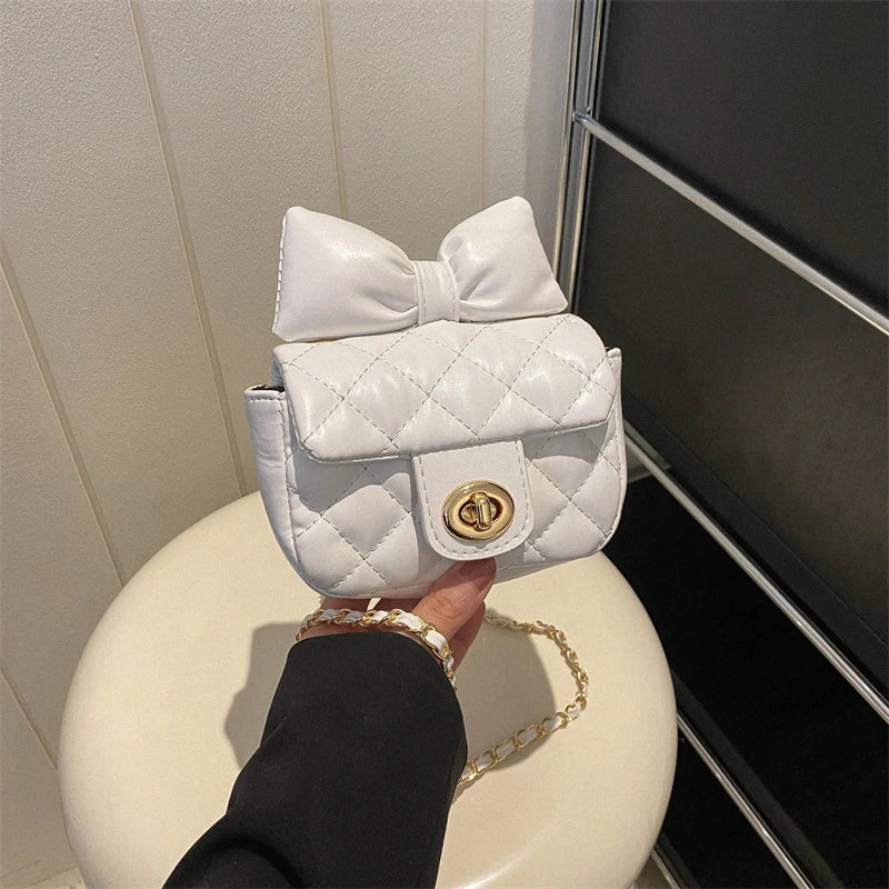 Mini Designer Luxury Shoulder Bag Toddler Princess Baby Girls Pink Bow Handbag Little Girl Cute Crossbody Purse-Dollar Bargains Online Shopping Australia
