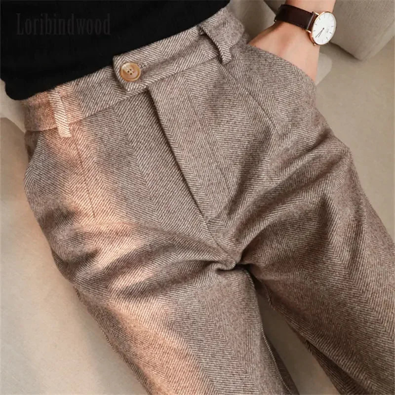 Pants Women's Harem Pencil Pants High Waisted Casual Suit Pants Office Lady Women Trousers