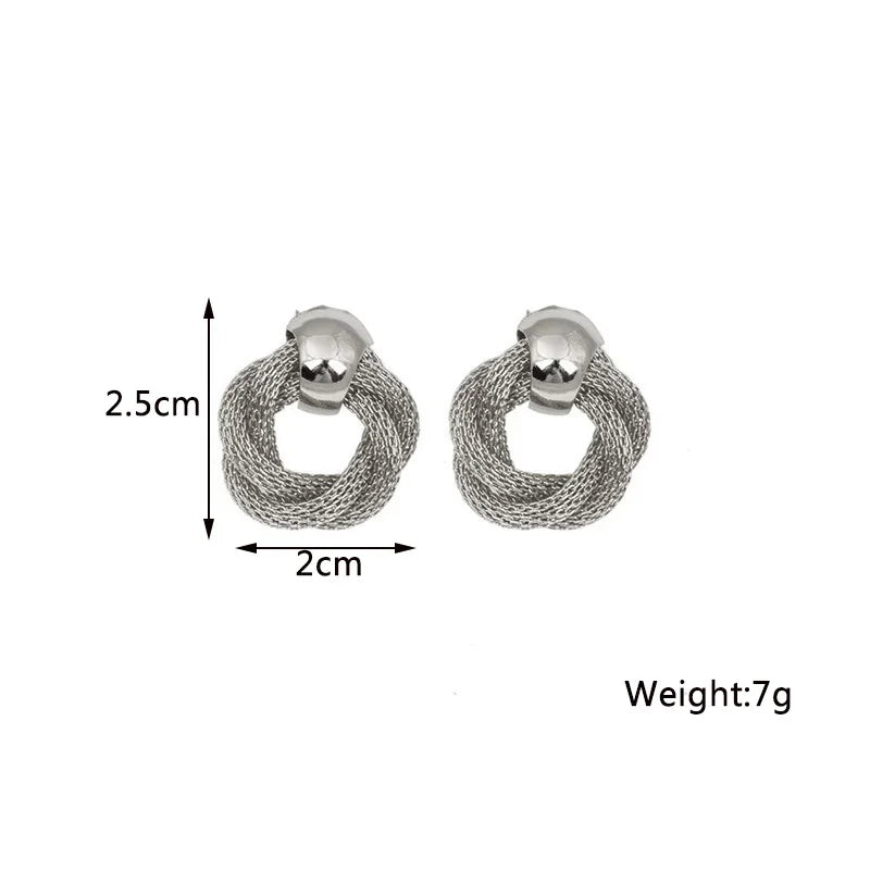 Twist Stud Earrings Gold Color Metal Women Earrings Rotating Spiral Unusual Earrings for Ladies European Jewelry-Dollar Bargains Online Shopping Australia