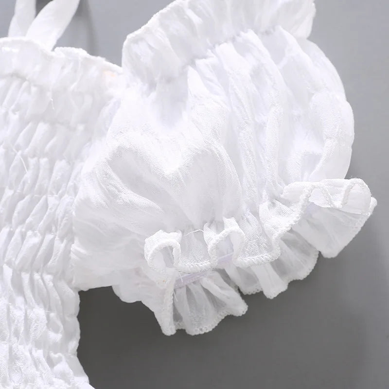 Girls Dress Style Bud Sleeve Splicing Cake Skirt For Kid Princess Skirt-Dollar Bargains Online Shopping Australia