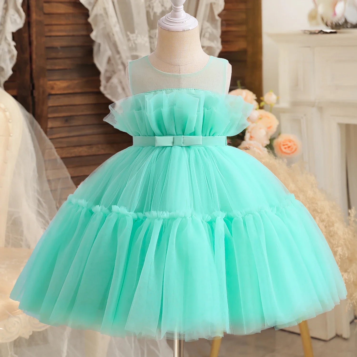 Baby Dresses For Girls Kids Wedding Bridesmaid Dresses Toddler Tulle Birthday Princess Party Dress Infant Outfits-Dollar Bargains Online Shopping Australia