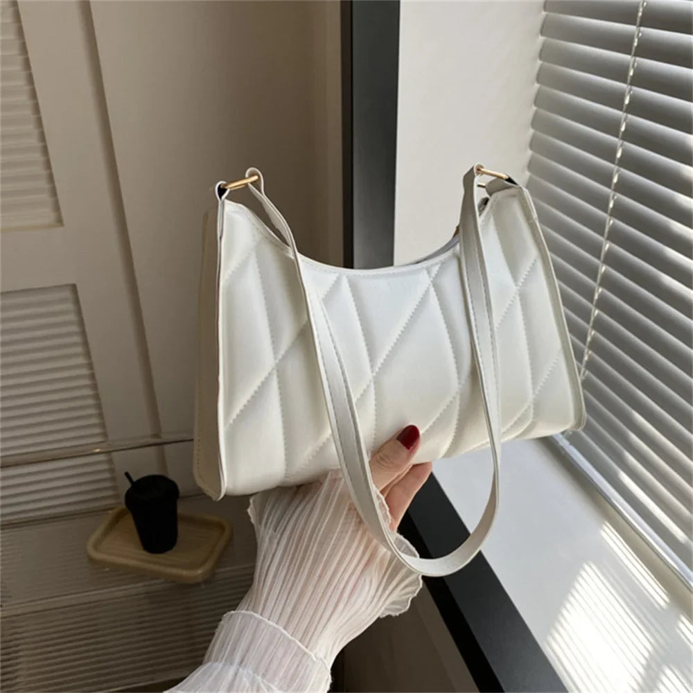 Black Trendy Women Shoulder Bag Pu Handbags Crossbody Bags Small Handle Bags Shopper Clutch Purse Niche Chain Armpit Bag-Dollar Bargains Online Shopping Australia