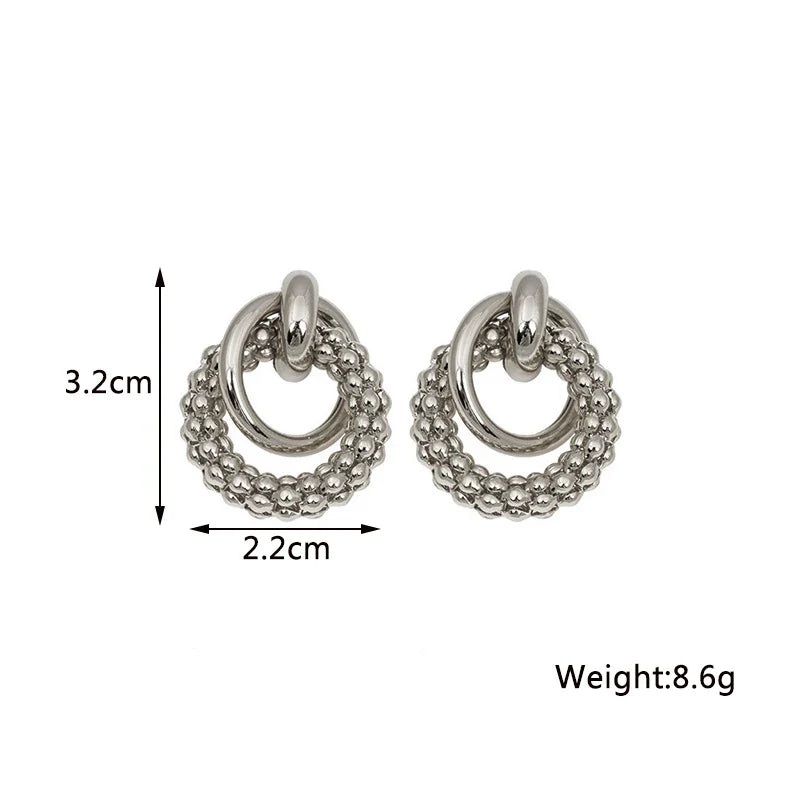 Twist Stud Earrings Gold Color Metal Women Earrings Rotating Spiral Unusual Earrings for Ladies European Jewelry-Dollar Bargains Online Shopping Australia