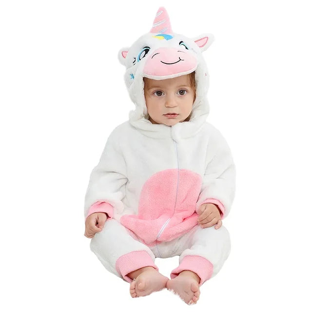Halloween Baby Rompers Winter Hooded Flannel Toddler Infant Clothes Overall Bodysuits Jumpsuit Costume-Dollar Bargains Online Shopping Australia