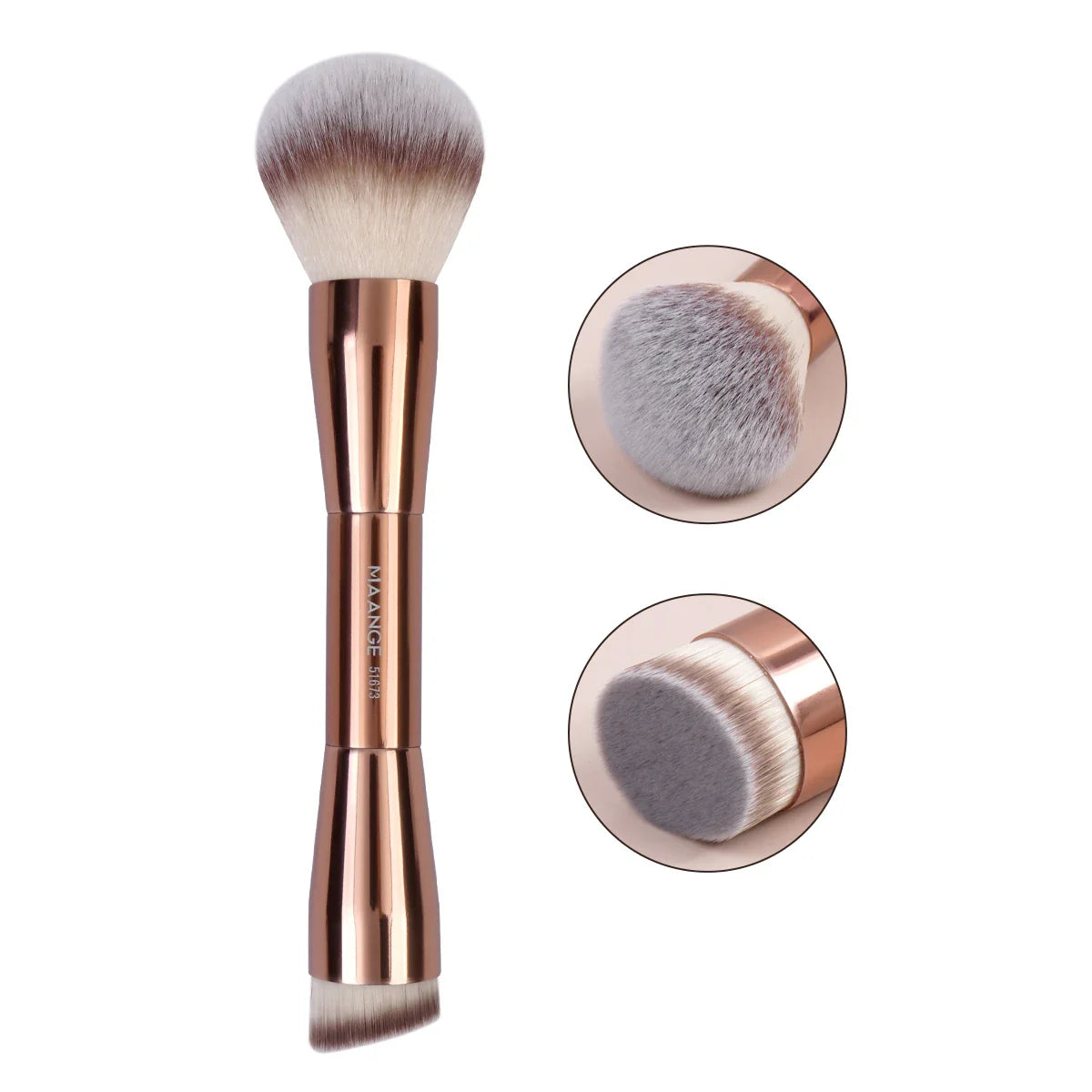 Foundation Makeup Brush Double Head Concealer Contour Brush for Liquid Soft Dense Hair Facial Cosmetic Makeup Tools-Dollar Bargains Online Shopping Australia